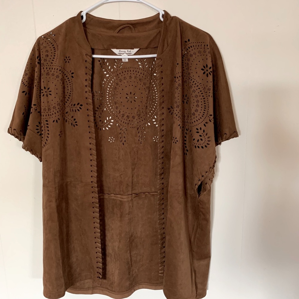 Krazy Kay Faux Suede Top
